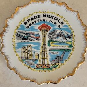 Space Needle Seattle Souvenir Plate